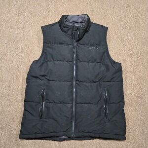 Orvis Puffer Vest Full Zip Insulated Pockets Black Workwear Outdoor Men M